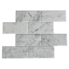 Azulejos del metro de la cáscara y del pegue de la piedra natural del mármol blanco de Carrara